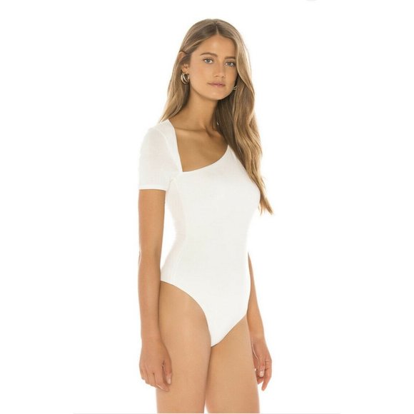Lovers + Friends Portia Bodysuit White Short XXS - Picture 3 of 5